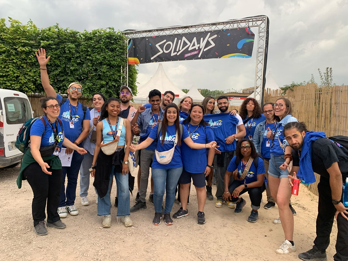 Bénévoles Linkee au festival Solidays